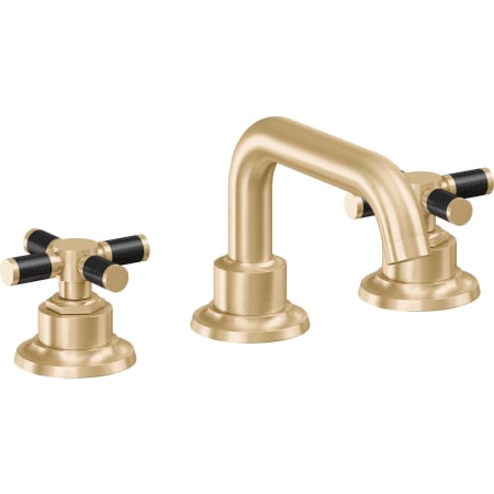 A large image of the California Faucets 3002XFZBF Satin Brass