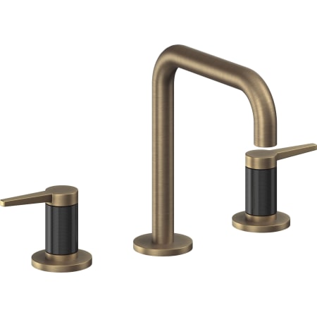 A large image of the California Faucets 5302QFZBF Antique Brass Flat
