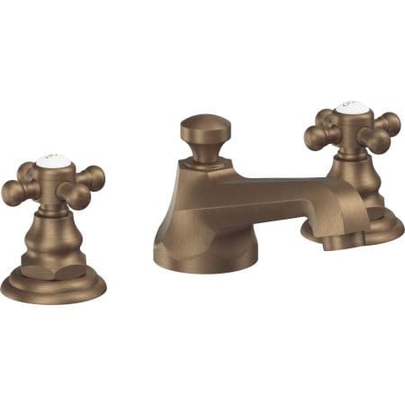 A large image of the California Faucets 6002ZBF Antique Brass Flat
