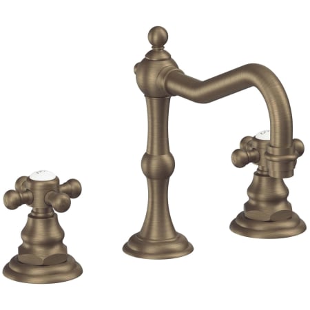 A large image of the California Faucets 6102 Antique Brass Flat
