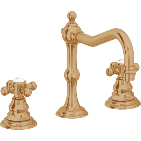 A large image of the California Faucets 6102XZBF Burnished Brass Uncoated