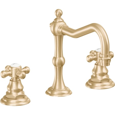 A large image of the California Faucets 6102XZBF Satin Brass
