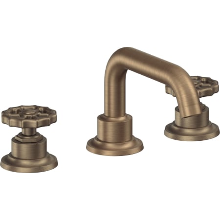 A large image of the California Faucets 8002W Antique Brass Flat