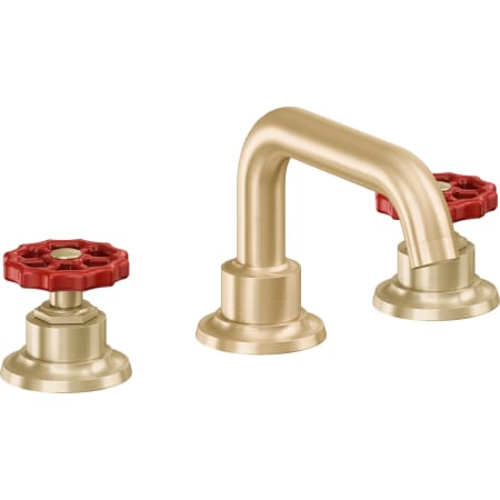 A large image of the California Faucets 8002WR Satin Brass
