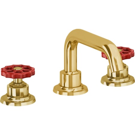 A large image of the California Faucets 8002WRZB Lifetime Polished Gold