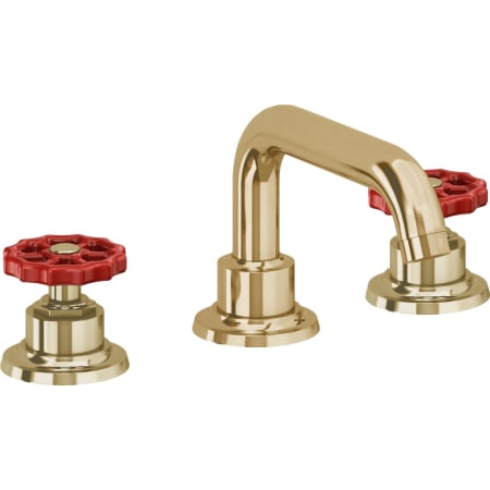 A large image of the California Faucets 8002WRZBF Polished Brass