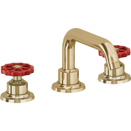 A large image of the California Faucets 8002WRZBF Polished Brass Uncoated