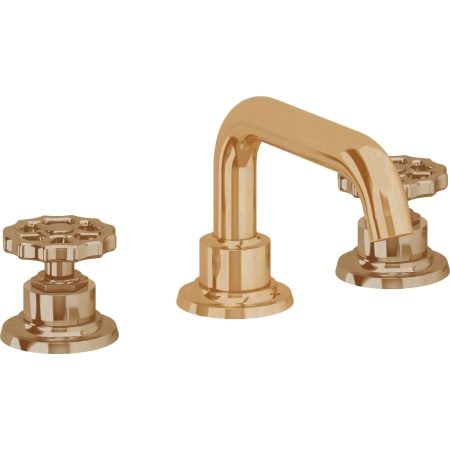 A large image of the California Faucets 8002WZB Burnished Brass Uncoated