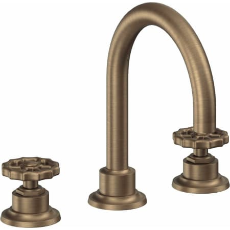 A large image of the California Faucets 8102W Antique Brass Flat