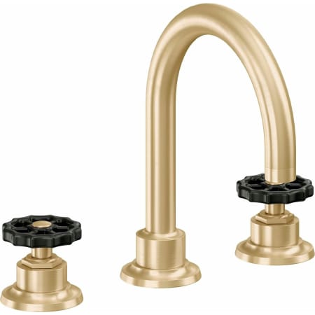 A large image of the California Faucets 8102WB Satin Brass