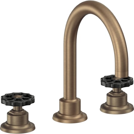 A large image of the California Faucets 8102WBZBF Antique Brass Flat
