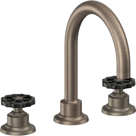 A large image of the California Faucets 8102WBZBF Antique Nickel Flat