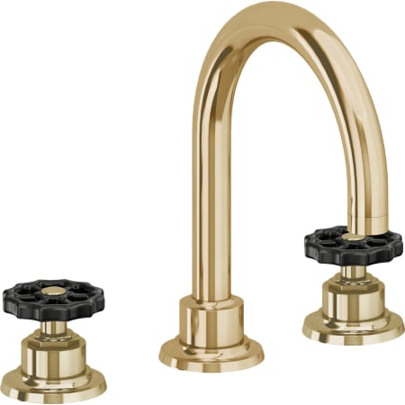 A large image of the California Faucets 8102WBZBF Polished Brass