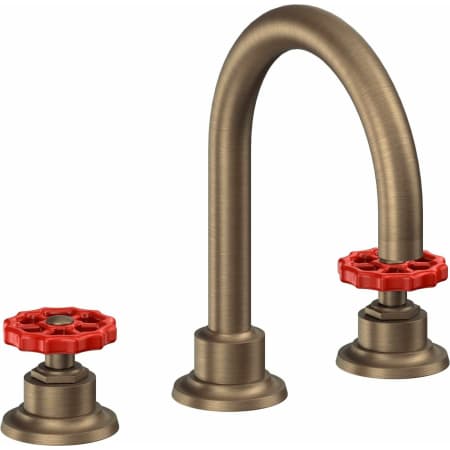 A large image of the California Faucets 8102WR Antique Brass Flat