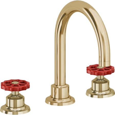 A large image of the California Faucets 8102WR Polished Brass