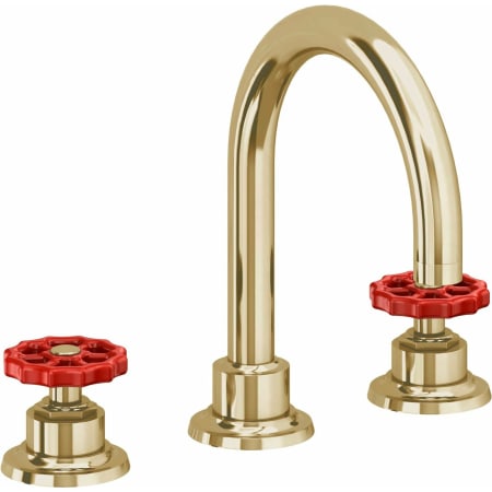 A large image of the California Faucets 8102WR Polished Brass Uncoated