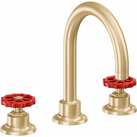 A large image of the California Faucets 8102WR Satin Brass