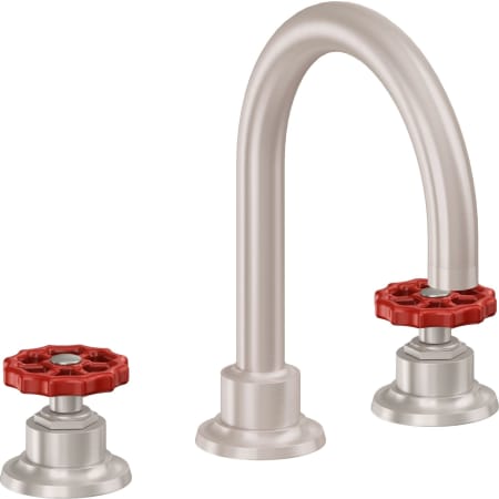A large image of the California Faucets 8102WRZBF Satin Nickel
