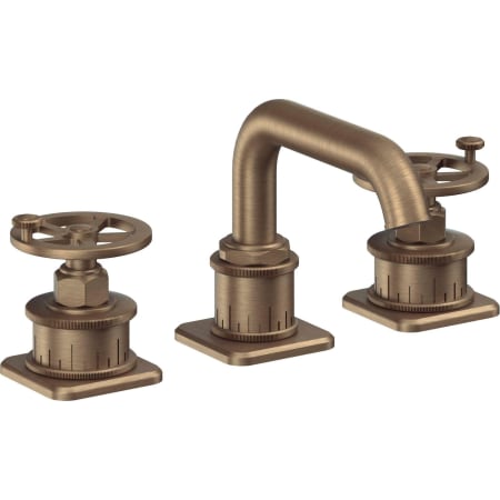 A large image of the California Faucets 8502WZBF Antique Brass Flat