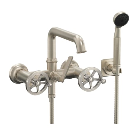 A large image of the California Faucets 8508W-ETW.18 Satin Nickel