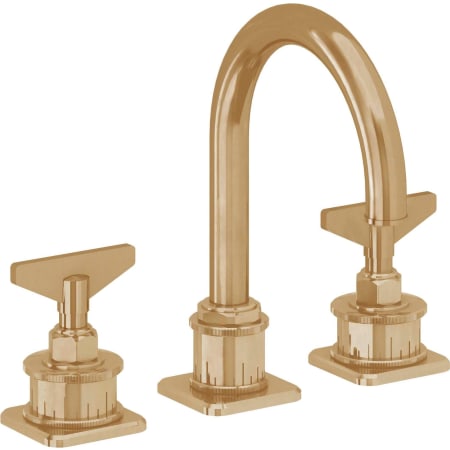 A large image of the California Faucets 8602B Burnished Brass Uncoated