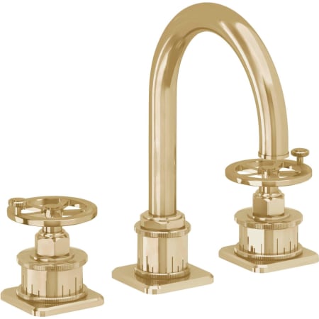 A large image of the California Faucets 8602W Polished Brass