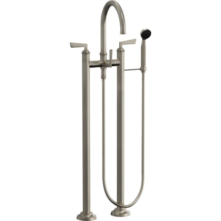 A large image of the California Faucets 8608-ETF.18 Satin Nickel