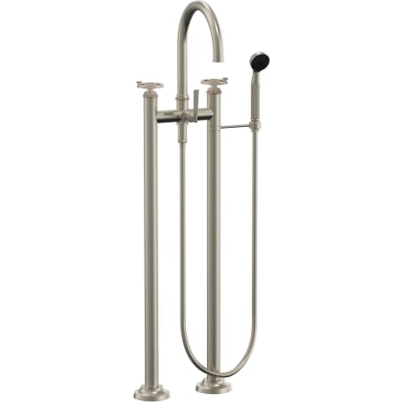 A large image of the California Faucets 8608W-ETF.18 Satin Nickel