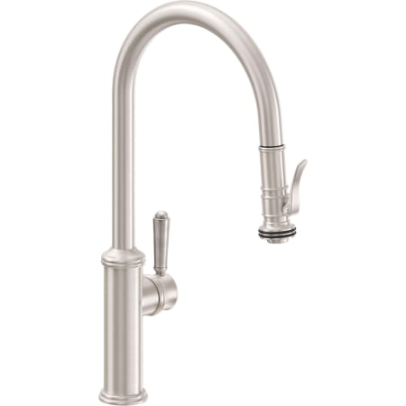 A large image of the California Faucets K10-100SQ-33 Satin Nickel