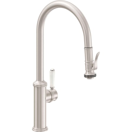 A large image of the California Faucets K10-100SQ-35 Satin Nickel