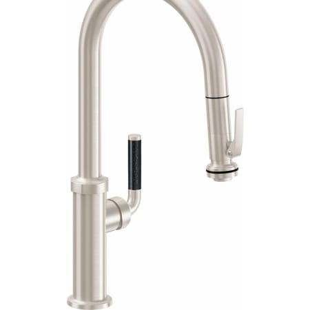 A large image of the California Faucets K30-100SQ-FL Satin Nickel