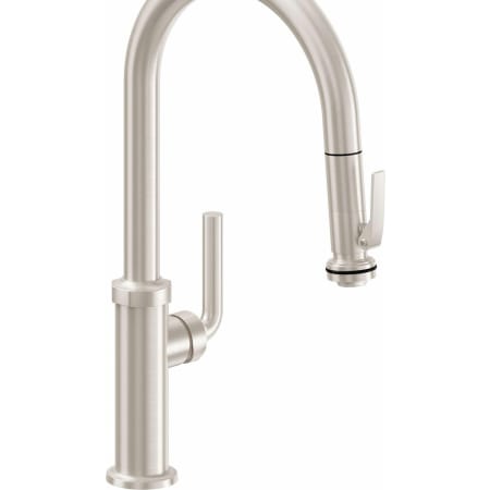 A large image of the California Faucets K30-100SQ-SL Satin Nickel
