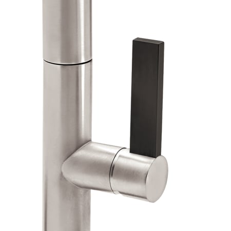 A large image of the California Faucets K50-150SQ-BFB Satin Nickel