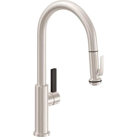 A large image of the California Faucets K51-100SQ-BFB Satin Nickel