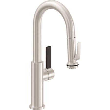 A large image of the California Faucets K51-101SQ-BFB Satin Nickel