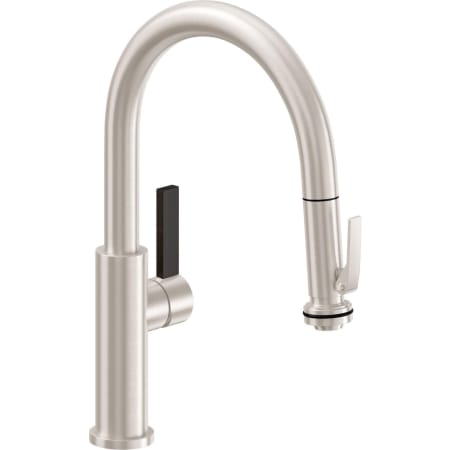 A large image of the California Faucets K51-102SQ-BFB Satin Nickel