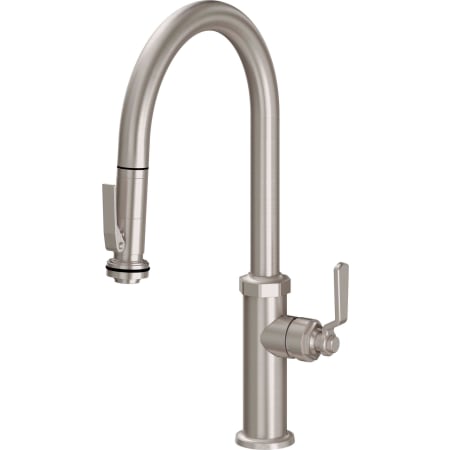 A large image of the California Faucets K81-100SQ-BL Satin Nickel