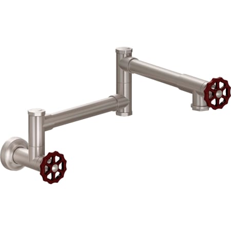 A large image of the California Faucets K81-200-RWH Satin Nickel