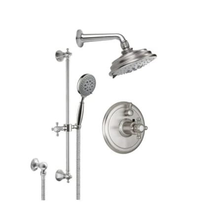 A large image of the California Faucets KT03-47.25 Satin Nickel