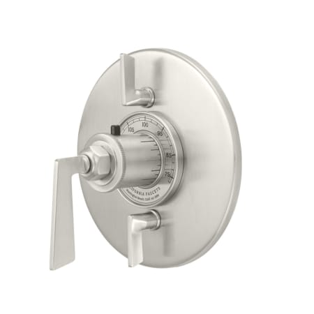 A large image of the California Faucets TO-TH2L-85 Satin Nickel