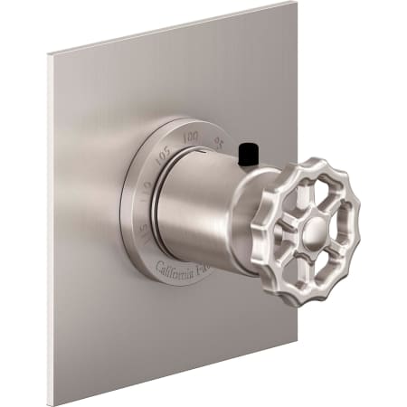 A large image of the California Faucets TO-THFN-80W Satin Nickel