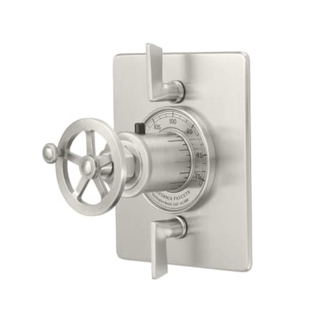 A large image of the California Faucets TO-THQ2L-85W Satin Nickel