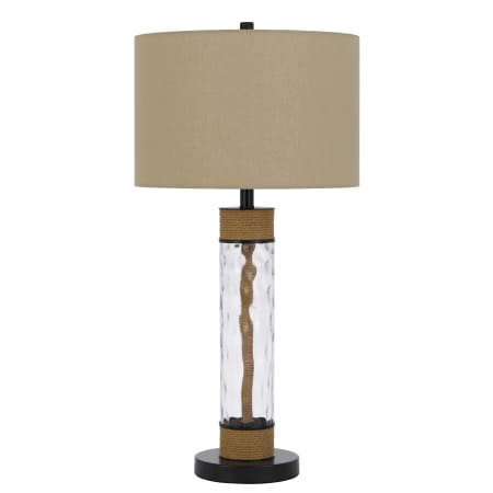 A large image of the Cal Lighting BO-3132TB Black / Burlap / Textured Glass