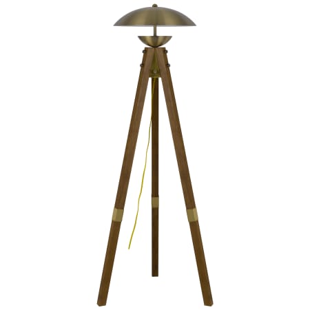 A large image of the Cal Lighting BO-3801FL Antique Brass / Wood