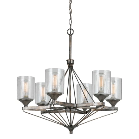 A large image of the Cal Lighting FX-3538/6 Textured Steel