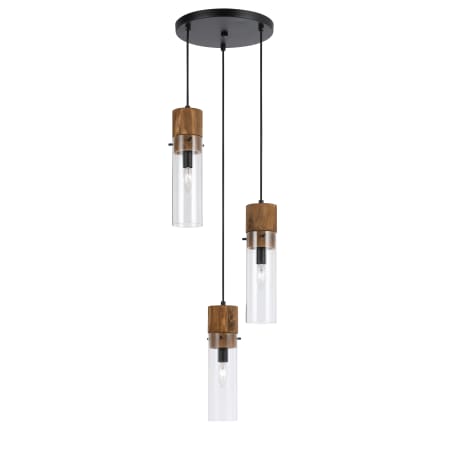 A large image of the Cal Lighting FX-3583-3 Wood / Dark Bronze