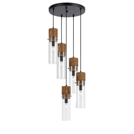 A large image of the Cal Lighting FX-3583-5 Wood / Dark Bronze