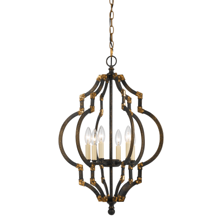 A large image of the Cal Lighting FX-3593-6 Iron / Antiqued Gold