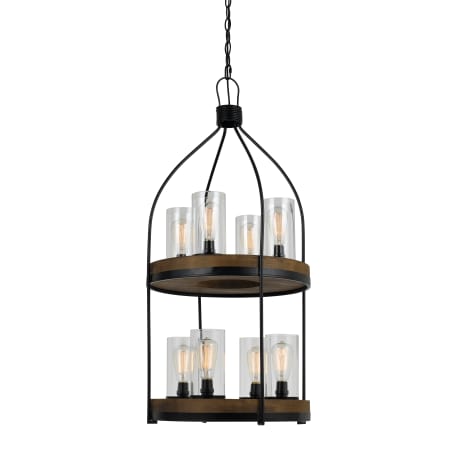 A large image of the Cal Lighting FX3614-8 Iron / Wood