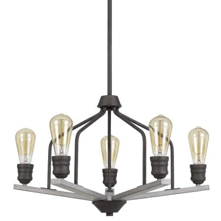 A large image of the Cal Lighting FX-3716-5 Textured Bronze / Drifted Wood